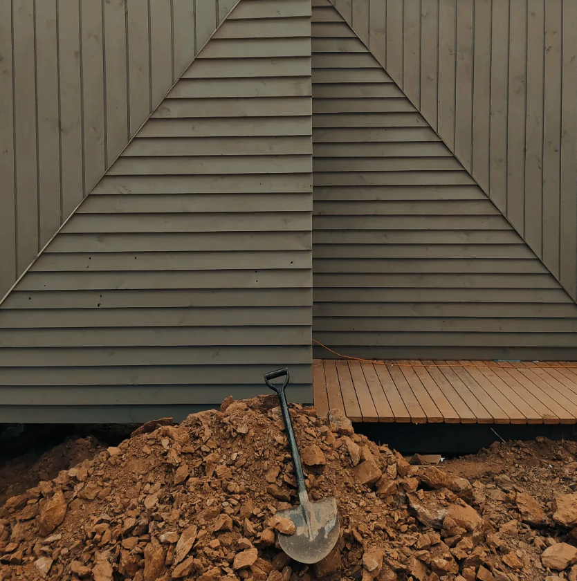 Casa de la Trama Girada — planta y contexto del terreno en Huentelauquén, arquitecto Alejandro Soffia